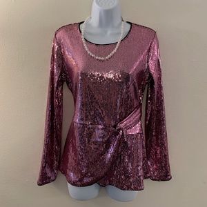INC International Concepts Women's Gold Sequined Tank Top Size Petite-Medium